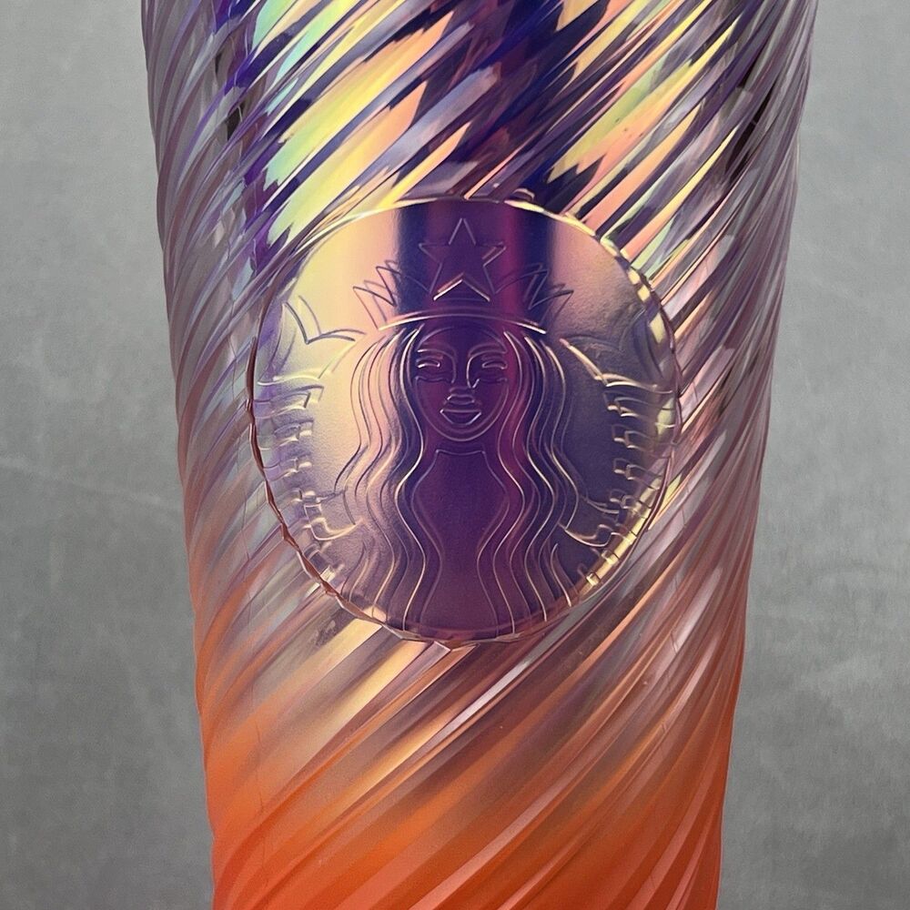 Starbucks 2025 Sunrise Swirl Cold Cup 24 Oz Venti Lilac Purple/Orange Phx Suns - Picture 3 of 10